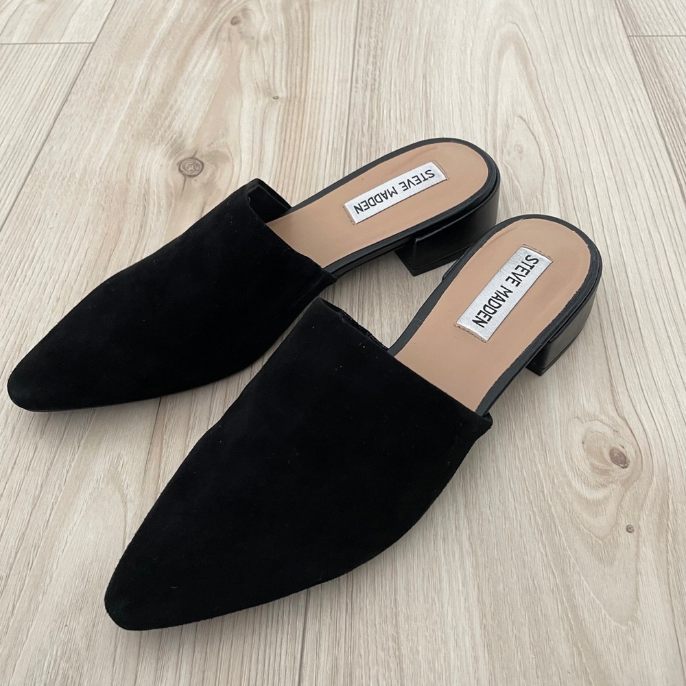Steve Madden Lyra Black Suede Size 7.5